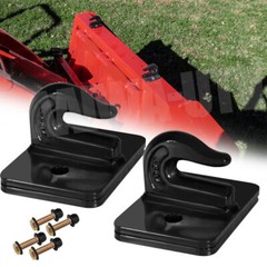 2x 3/8″ Bolt On Grab Chain Hooks For Skid Steer Loader Tractor Bucket Heavy Duty