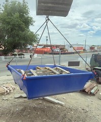 Crane Skip Box Pan Material Handling Hopper Trash Basket Bin 12,500 lbs 3 cy