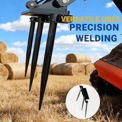 Heavy Duty 39.37 Inch Width Hay Spear Attachment For Skid Steer Loader Free Ship