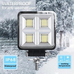 2PCS 4″ Square LED WORK LIGHT fit CAT Skid Steer 289D3 277D 289D 226D 249D 297D2