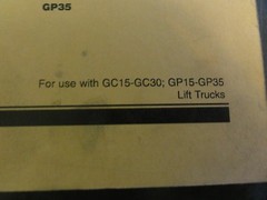 CAT Caterpillar 4G63 4G64 Gasoline Engines Lift Trucks Parts Manual 98715-40020