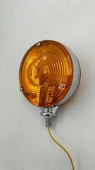 12V Kubota Tractor Chrome Frame Amber Lens Warning Lamp Set Hazard Style