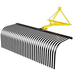 60″ 3 Point Landscape Rock Rake For Category 1 Tractor Rotate 360°