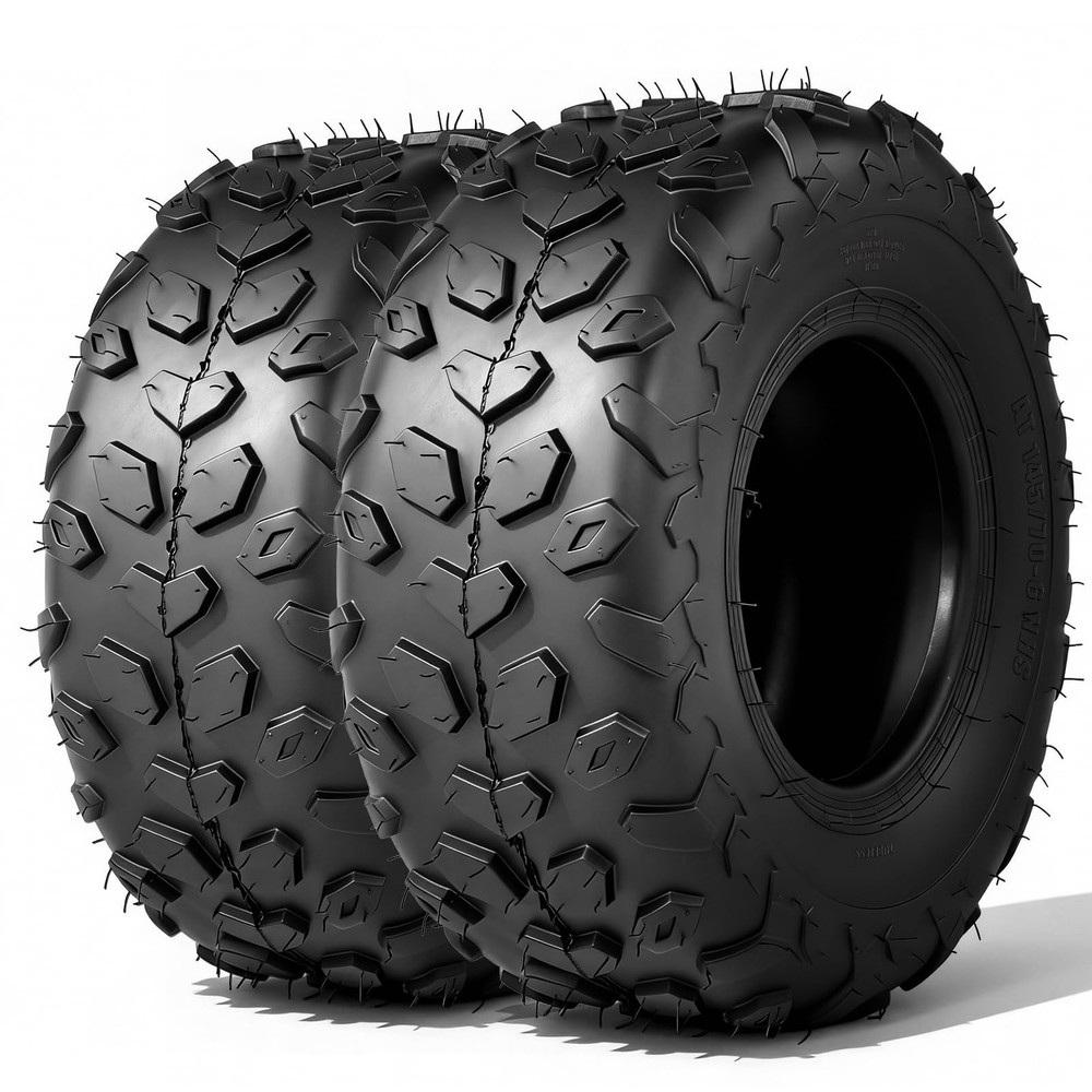 145/70-6 6PR Tubeless Street Mini Bike ATV Tires 2-Pack CC100X CT100U