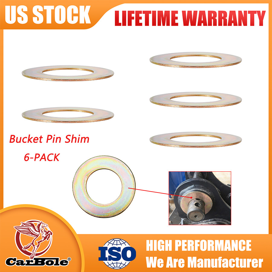 CarBole Bucket Pin Shim Iron Replacement For Excavator 45mm x80mm x2mm 6-PACK