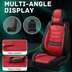 4Runner Seat Covers 2011-2026 Full Coverage Waterproof Red Black Full Set