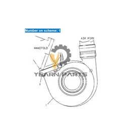 Turbocharger 185-8016 0R-7981 Turbo S200A for Caterpillar IT38G II En 3126 C7