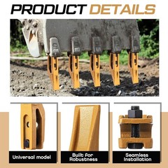 6684447 Skid Steer Bucket Unitooth Trenching Bucket Teeth with Hardware 5Pcs