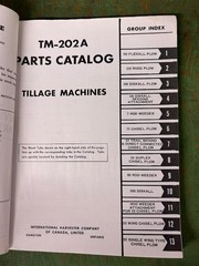 1973 International Parts Catalog – TM-202A Tillage Machines