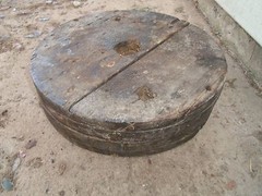 c. Old Wood Pulley Belt Industrial 15 1/4 x 3 15/16 Inches Many Photos
