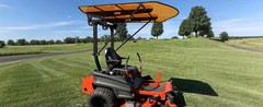 Tractor ROPS Canopy Sun Shade Roof Fits 2×2 & 2×3 ROPS 53.7″x53.3″ Black & Orang