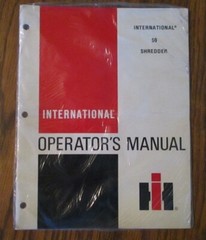 IH International Harvester 50 Shredder Operators Owners Maintenance Manual 1981