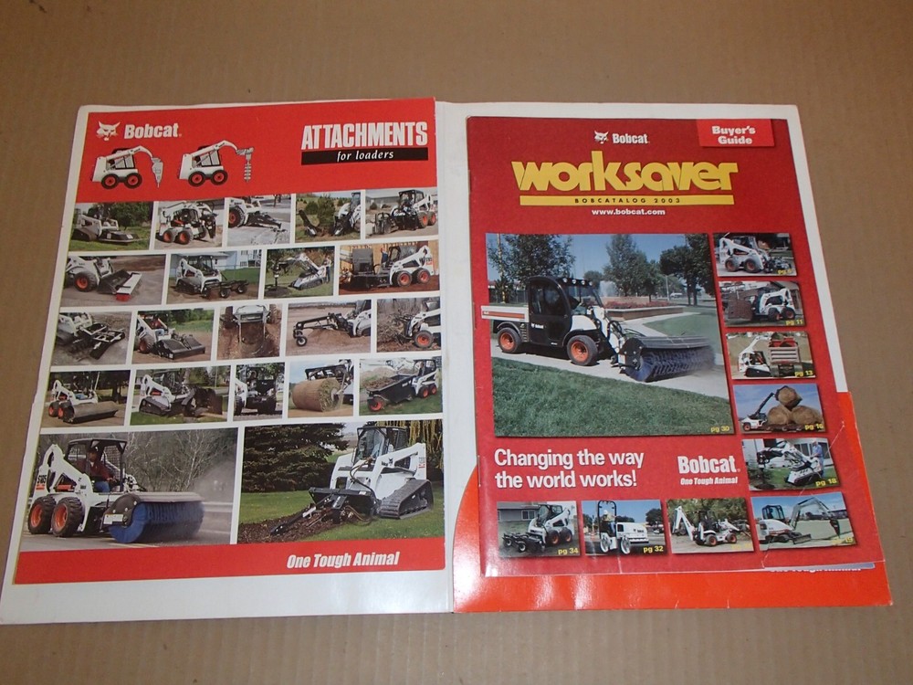 Bobcat 2003 Equipment & Attachments Buyer’s Guide Sales Specifications Brochures