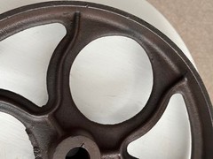 Vintage 12in Cast Iron Wheel–2 inch tread–Clean-Farm Machinery