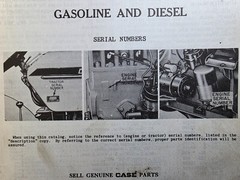 Case 630 Series Gasoline & Diesel Tractor Parts Catalog Manual RI B404 9/64