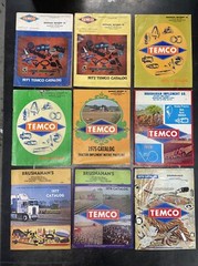 Lot o 9 1971-1979 TEMCO Tractor Implement Motive Parts Catalog Booklet USA