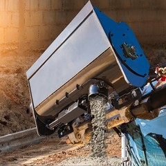48″ Skid Steer Concrete Cement Mixer Attachment For Bobcat CAT Skid Steer