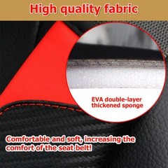 2PCS Car Seat Belt Cover, Carbon Fiber Safety Seatbelt Shoulder Strap Covers