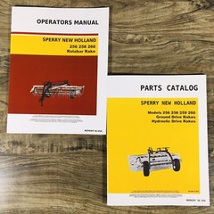 New Holland 256 258 260 Rake Parts Catalog Operators Manual Owners Assembly Book