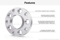 Stancemagic – 25Mm 1 Inch Hubcentric 5X130 Wheel Spacers 71.6Mm Bore Lip