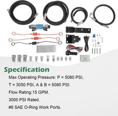 for Kubota MX4700, MX4800, MX5000, MX5100 Hydraulics Third Function Valve Kit