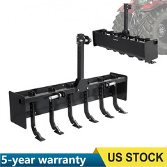 55 Inch Heavy Duty Box Blade for Tractor 6 Adjustable Shanks CAT 0-1 Compatible