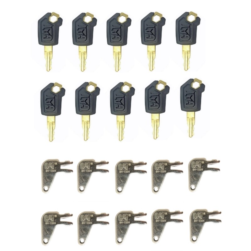 Equipment Ignition Key Set 20 Keys Fit Caterpillar padlocks Dozer 5P8500 8H-5306