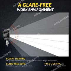2X LED tractor work light truck floodlight, waterproof 4-inch 24W 2700LMS