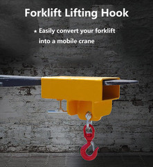 2200Lbs Forklift Lifting Hook with Swivel Hook & T-Screw Attachment