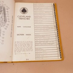 Cleveland Trencher Model 400W Parts Instruction Book Manual