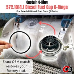 572.1014.1, 57210141 Gasket Seal O-Rings for Peterbilt Diesel Fuel Caps (3 Pack)