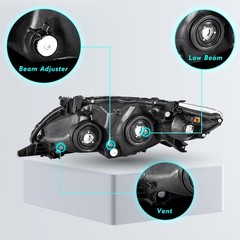 Headlight Assembly 2011-2013 Toyota Corolla Passenger Side Factory Style w Bulbs