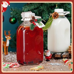 Ritayedet 64 Oz Heavy Duty Glass Milk Bottle with Reusable Airtight Strong SCREW