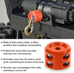 Car Rubber Winch Stopper for Cable Hook, Silicone Cable Saver to Color: Orange