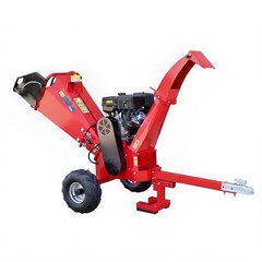 Towable Wood Chipper 5 Inch Capacity 420cc Gas Engine 16in Tires 2in Coupler