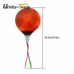 2 Pack 3C081-75870 Red/Amber Round Side Marker Light Lamp Dual Face Turn Signal