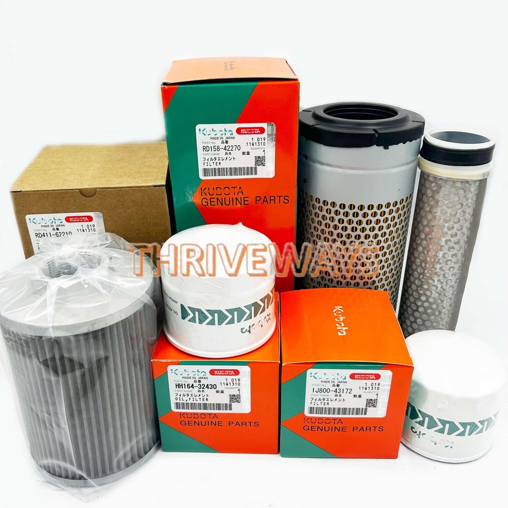 For Kubota KX040-4 Mini Excavator Maintenance Filter Kit RD411-62210 HH164-32430
