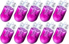 10-Pack T10 168 194 W5W Wedge Halogen Bulbs for Instrument Panel Color: purple