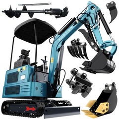 FREE SHIP 1.8Ton Mini Excavator KUBOTA Diesel Pilot Track Digger with Attachment