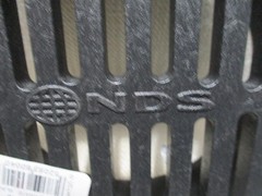 40 Drain Grate 6 in Dia 6-3/4 in L 6-3/4 in W Round, 1/4 in Grate Opening NDS