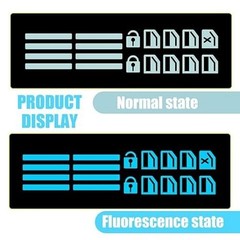Car Window Switch Button Stickers, Night Light Control Decals for Color: Blue