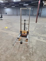 manual pallet stacker, 2200LBS CAPACITY 78 INCHES IN HEIGHT, LIFT 5 FEET 3 INCHS