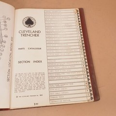 Cleveland Trencher Model 400 Parts Instruction Book Manual