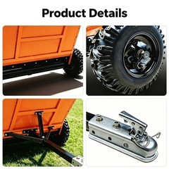 71Gal Towable Sand & Gravel Spreader 882lb Capacity ATV UTV|Towed 2″ Coupler 39″