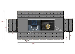 16’x27′ Flatbed Truck Waterproof Tarps – 18Oz Vinyl Black Steel Tarp (4′ Drop)