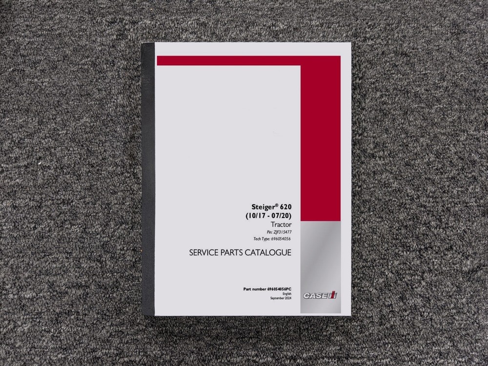 Case IH Steiger 620 Tractor Service Parts Catalog Manual