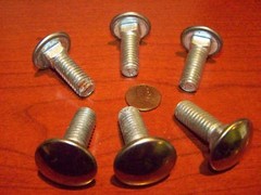 7/16 14 x 1 1/4 classic car bumper bolts 6 pc stainless vintage auto parts