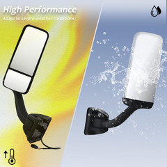 For FREIGHTLINER CASCADIA, Driver Side Black Heated & Motorized Door Mirror Asse