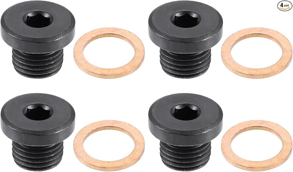 4 Pcs M14x1.5 Steel Engine Oil Drain Plug Screw