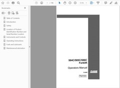 CASE 586C FORKLIFT MANUAL OWNERS OPERATORS PDF USB